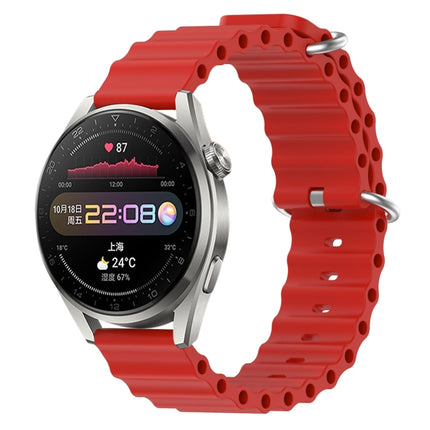 22mm Ocean Style Silicone Solid Color Watch Band, For Huawei Watch 3 Pro, For Huawei GT2 Pro