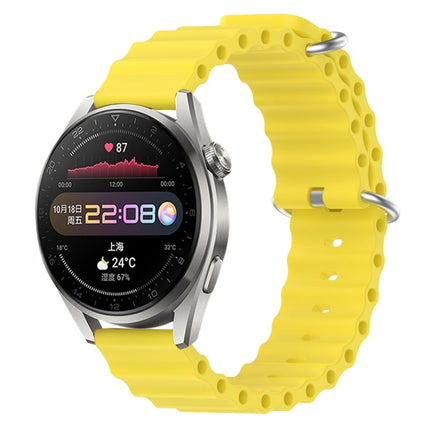 22mm Ocean Style Silicone Solid Color Watch Band, For Huawei Watch 3 Pro, For Huawei GT2 Pro