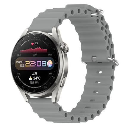 22mm Ocean Style Silicone Solid Color Watch Band, For Huawei Watch 3 Pro, For Huawei GT2 Pro