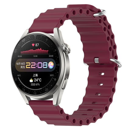 22mm Ocean Style Silicone Solid Color Watch Band, For Huawei Watch 3 Pro, For Huawei GT2 Pro
