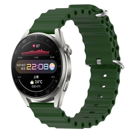 22mm Ocean Style Silicone Solid Color Watch Band, For Huawei Watch 3 Pro, For Huawei GT2 Pro