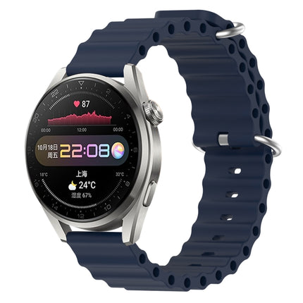 22mm Ocean Style Silicone Solid Color Watch Band, For Huawei Watch 3 Pro, For Huawei GT2 Pro