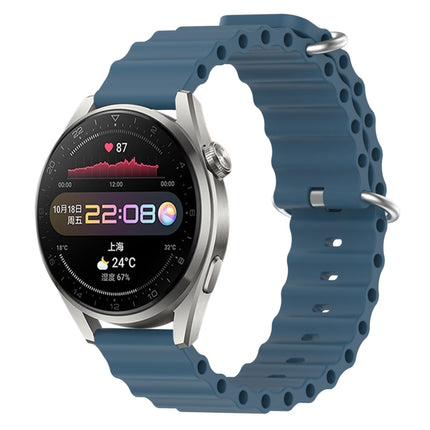 22mm Ocean Style Silicone Solid Color Watch Band, For Huawei Watch 3 Pro, For Huawei GT2 Pro