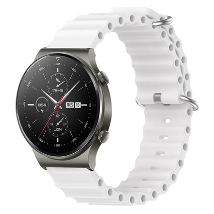 22mm Ocean Style Silicone Solid Color Watch Band, For Huawei Watch 3 Pro, For Huawei GT2 Pro