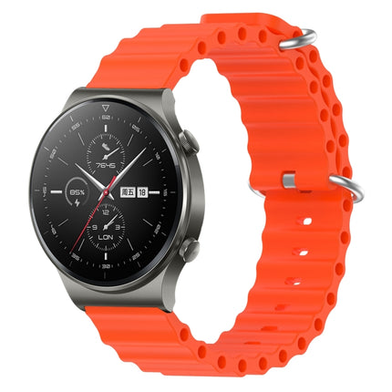 22mm Ocean Style Silicone Solid Color Watch Band, For Huawei Watch 3 Pro, For Huawei GT2 Pro