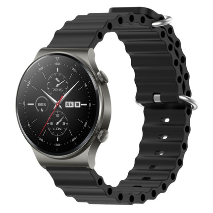 22mm Ocean Style Silicone Solid Color Watch Band, For Huawei Watch 3 Pro, For Huawei GT2 Pro