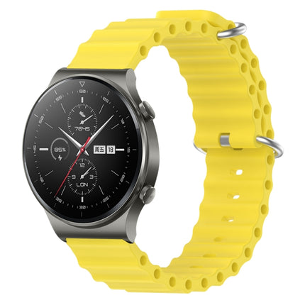 22mm Ocean Style Silicone Solid Color Watch Band, For Huawei Watch 3 Pro, For Huawei GT2 Pro