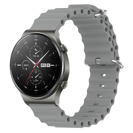 22mm Ocean Style Silicone Solid Color Watch Band, For Huawei Watch 3 Pro, For Huawei GT2 Pro