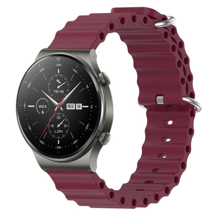 22mm Ocean Style Silicone Solid Color Watch Band, For Huawei Watch 3 Pro, For Huawei GT2 Pro