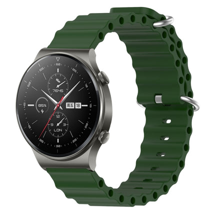 22mm Ocean Style Silicone Solid Color Watch Band, For Huawei Watch 3 Pro, For Huawei GT2 Pro