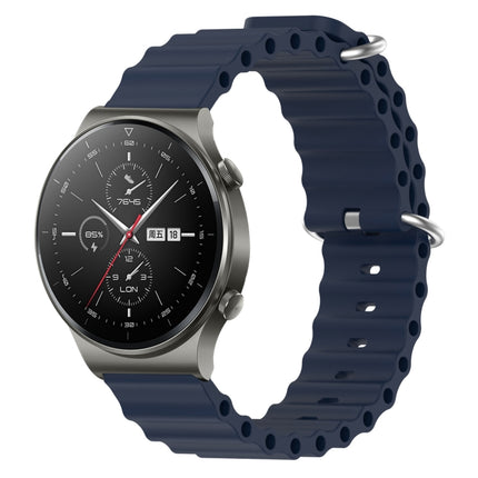 22mm Ocean Style Silicone Solid Color Watch Band, For Huawei Watch 3 Pro, For Huawei GT2 Pro