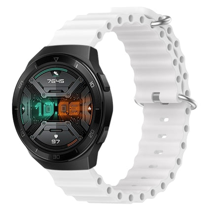 22mm Ocean Style Silicone Solid Color Watch Band, For Huawei Watch GT 2E, For Huawei GT2 46mm