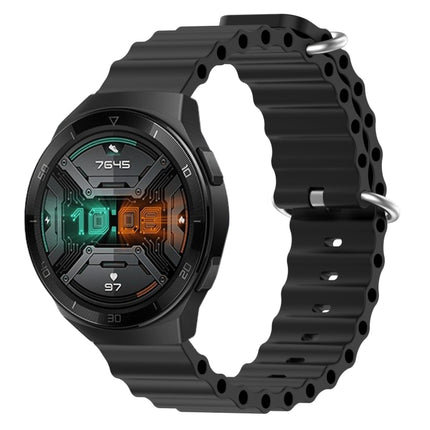 22mm Ocean Style Silicone Solid Color Watch Band, For Huawei Watch GT 2E, For Huawei GT2 46mm
