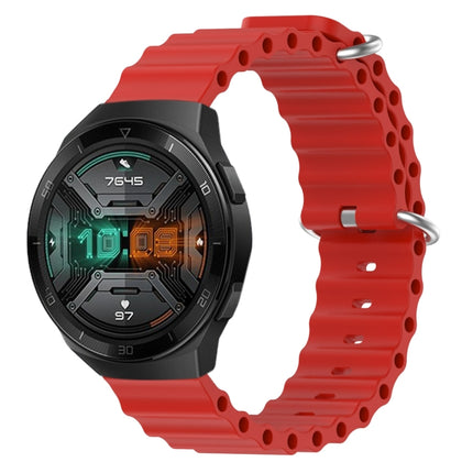 22mm Ocean Style Silicone Solid Color Watch Band, For Huawei Watch GT 2E, For Huawei GT2 46mm