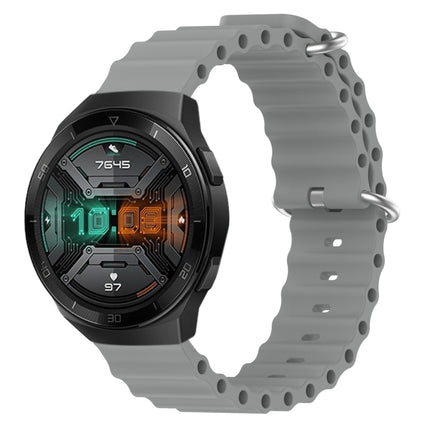22mm Ocean Style Silicone Solid Color Watch Band, For Huawei Watch GT 2E, For Huawei GT2 46mm