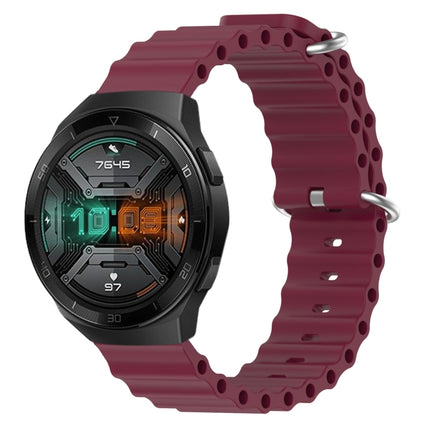 22mm Ocean Style Silicone Solid Color Watch Band, For Huawei Watch GT 2E, For Huawei GT2 46mm