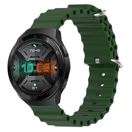 22mm Ocean Style Silicone Solid Color Watch Band, For Huawei Watch GT 2E, For Huawei GT2 46mm