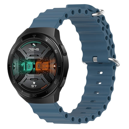 22mm Ocean Style Silicone Solid Color Watch Band, For Huawei Watch GT 2E, For Huawei GT2 46mm