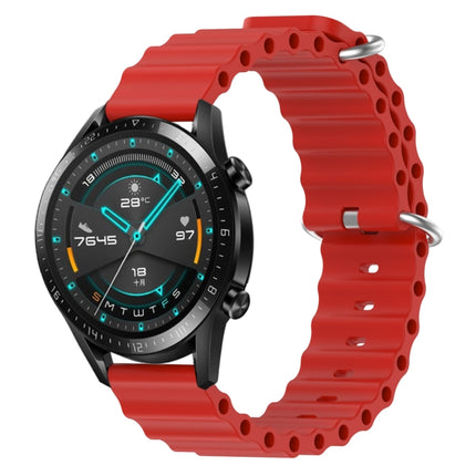 22mm Ocean Style Silicone Solid Color Watch Band, For Huawei Watch GT 2E, For Huawei GT2 46mm