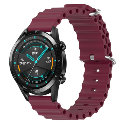 22mm Ocean Style Silicone Solid Color Watch Band, For Huawei Watch GT 2E, For Huawei GT2 46mm
