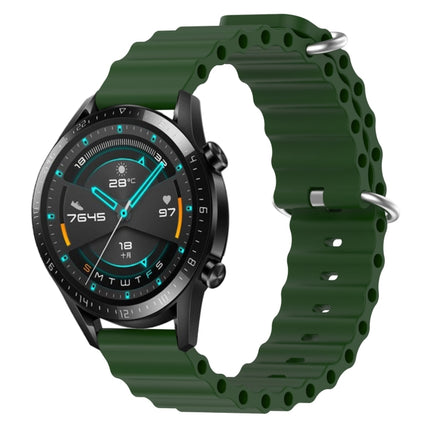 22mm Ocean Style Silicone Solid Color Watch Band, For Huawei Watch GT 2E, For Huawei GT2 46mm