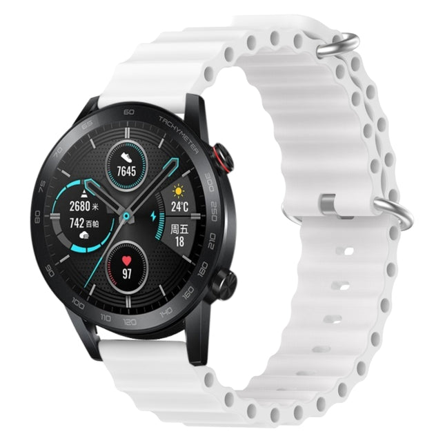 22mm Ocean Style Silicone Solid Color Watch Band, For Honor Magic Watch 2 46mm, For Honor Watch Dream