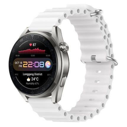 22mm Ocean Style Silicone Solid Color Watch Band, For Huawei Watch 3 Pro New