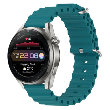 22mm Ocean Style Silicone Solid Color Watch Band, For Huawei Watch 3 Pro New