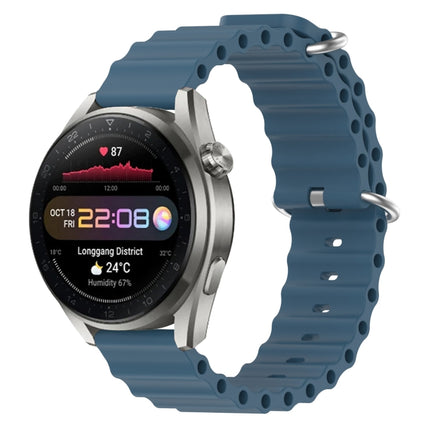 22mm Ocean Style Silicone Solid Color Watch Band, For Huawei Watch 3 Pro New