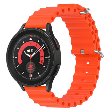 20mm Ocean Style Silicone Solid Color Watch Band, For Samsung Galaxy Watch 5 Pro 45mm, For Samsung Galaxy Watch 4 44mm