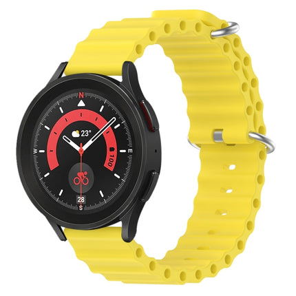 20mm Ocean Style Silicone Solid Color Watch Band, For Samsung Galaxy Watch 5 Pro 45mm, For Samsung Galaxy Watch 4 44mm
