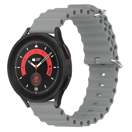 20mm Ocean Style Silicone Solid Color Watch Band, For Samsung Galaxy Watch 5 Pro 45mm, For Samsung Galaxy Watch 4 44mm