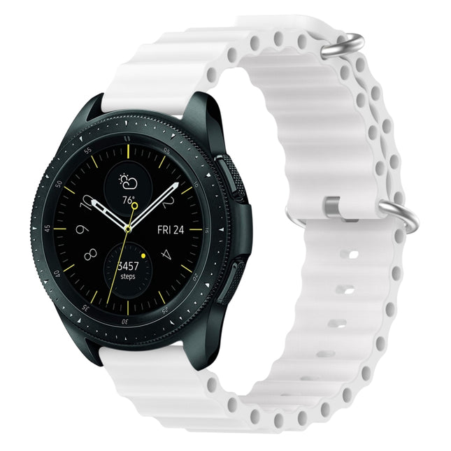 20mm Ocean Style Silicone Solid Color Watch Band, For Samsung Galaxy Watch Active 2 44mm, For Samsung Galaxy Watch 42mm
