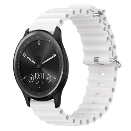 20mm Ocean Style Silicone Solid Color Watch Band, For Garmin Vivomove Sport, For Garmin Venu 2 Plus