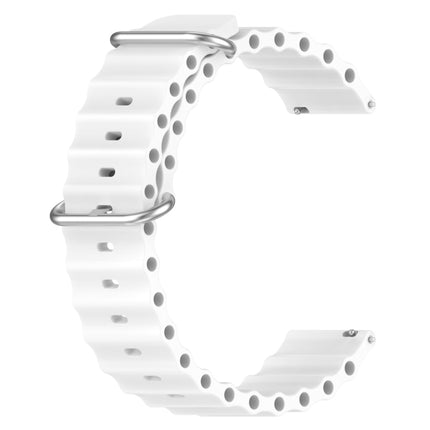 20mm Ocean Style Silicone Solid Color Watch Band, For Garmin Vivomove Sport, For Garmin Venu 2 Plus
