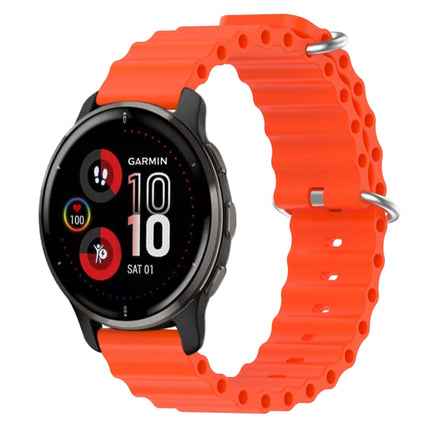 20mm Ocean Style Silicone Solid Color Watch Band, For Garmin Vivomove Sport, For Garmin Venu 2 Plus