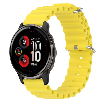 20mm Ocean Style Silicone Solid Color Watch Band, For Garmin Vivomove Sport, For Garmin Venu 2 Plus