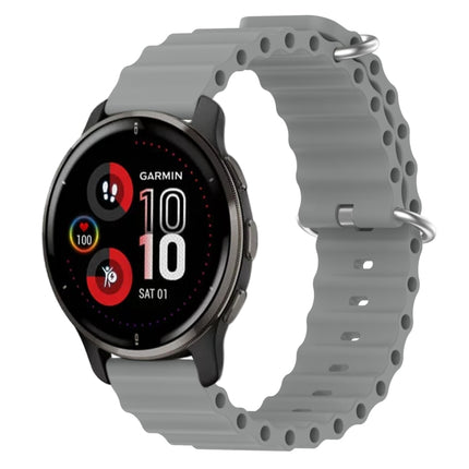 20mm Ocean Style Silicone Solid Color Watch Band, For Garmin Vivomove Sport, For Garmin Venu 2 Plus