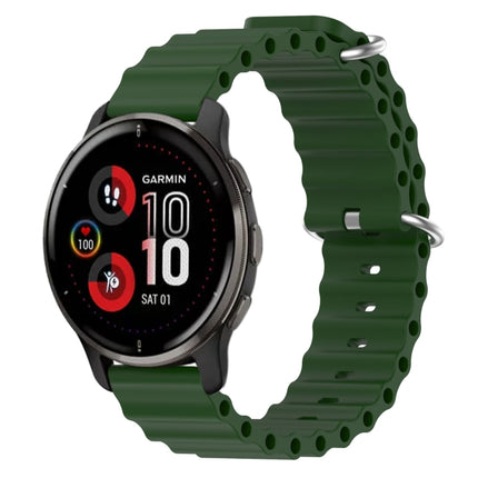 20mm Ocean Style Silicone Solid Color Watch Band, For Garmin Vivomove Sport, For Garmin Venu 2 Plus
