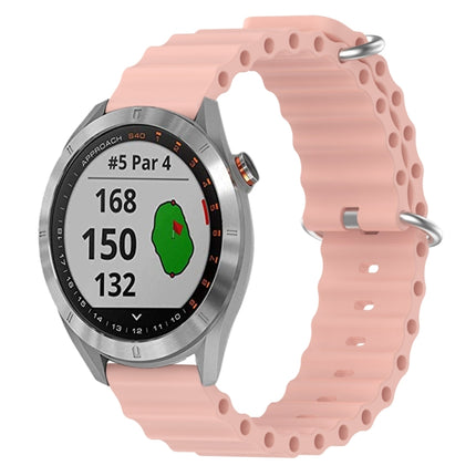 20mm Ocean Style Silicone Solid Color Watch Band, For Garmin Approach S40, For Garmin Forerunner 158