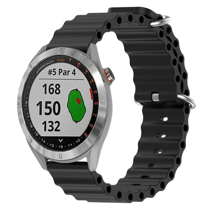 20mm Ocean Style Silicone Solid Color Watch Band, For Garmin Approach S40, For Garmin Forerunner 158