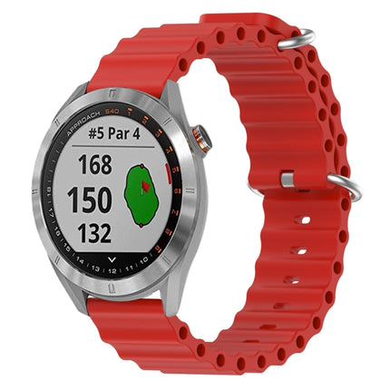 20mm Ocean Style Silicone Solid Color Watch Band, For Garmin Approach S40, For Garmin Forerunner 158