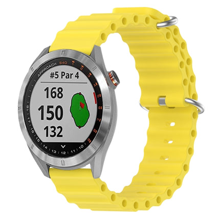 20mm Ocean Style Silicone Solid Color Watch Band, For Garmin Approach S40, For Garmin Forerunner 158