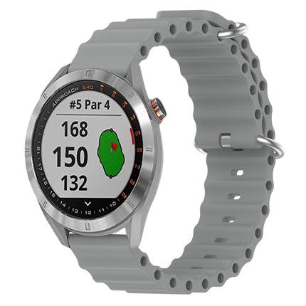 20mm Ocean Style Silicone Solid Color Watch Band, For Garmin Approach S40, For Garmin Forerunner 158