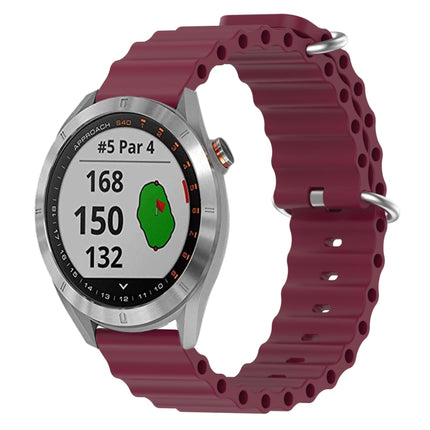 20mm Ocean Style Silicone Solid Color Watch Band, For Garmin Approach S40, For Garmin Forerunner 158
