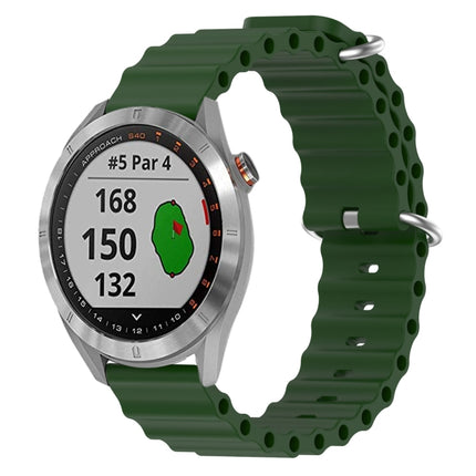 20mm Ocean Style Silicone Solid Color Watch Band, For Garmin Approach S40, For Garmin Forerunner 158