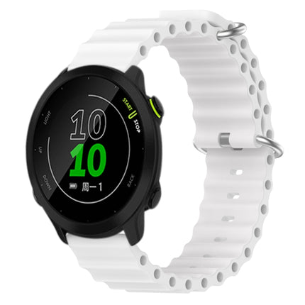 20mm Ocean Style Silicone Solid Color Watch Band, For Garmin Approach S40, For Garmin Forerunner 158