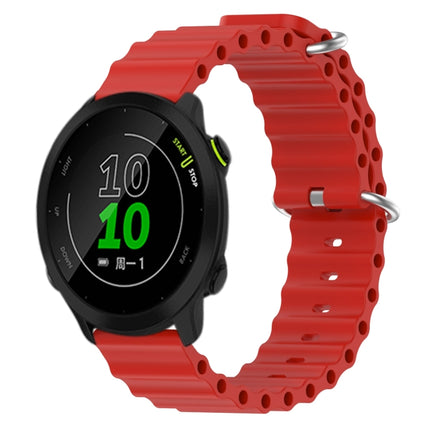 20mm Ocean Style Silicone Solid Color Watch Band, For Garmin Approach S40, For Garmin Forerunner 158