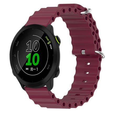 20mm Ocean Style Silicone Solid Color Watch Band, For Garmin Approach S40, For Garmin Forerunner 158