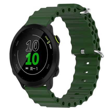 20mm Ocean Style Silicone Solid Color Watch Band, For Garmin Approach S40, For Garmin Forerunner 158